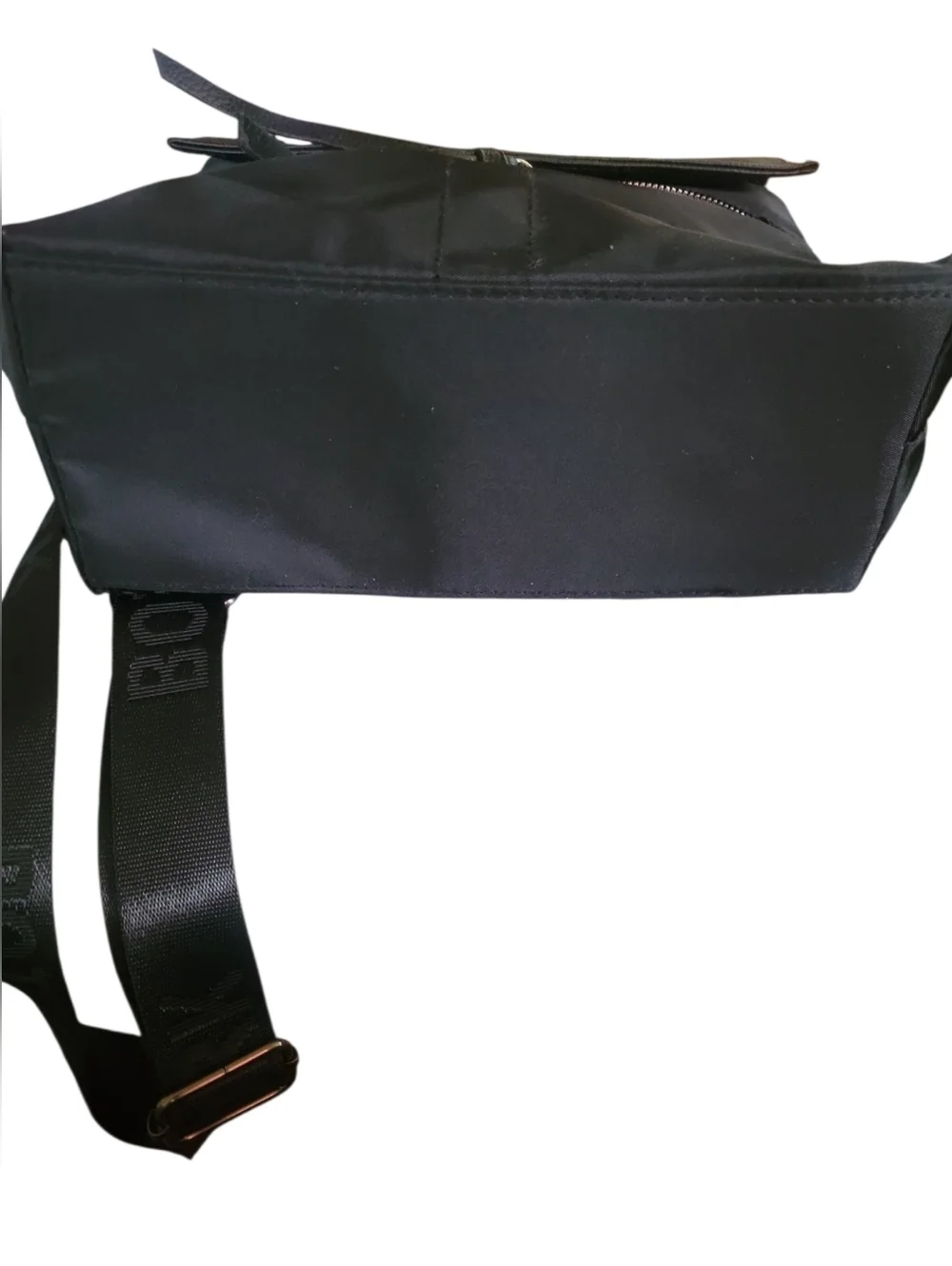 Botkier NY Black Mini Trigger Nylon and Faux Leather Top-Handle  Backpack